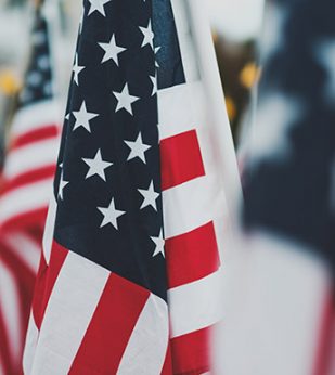 Close up of American Flag