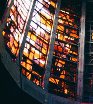 geometric stained glass windows