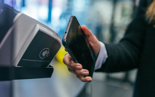 Person using mobile pay