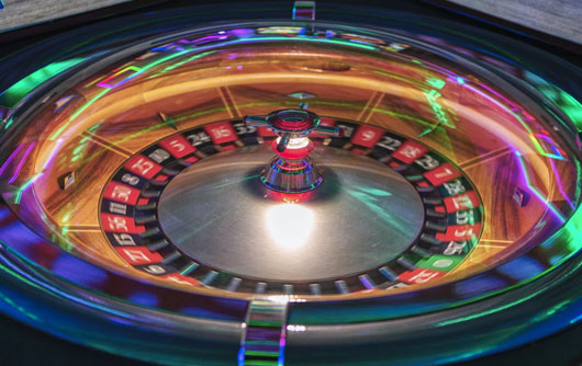 A time lapse of a spinning roulette wheel